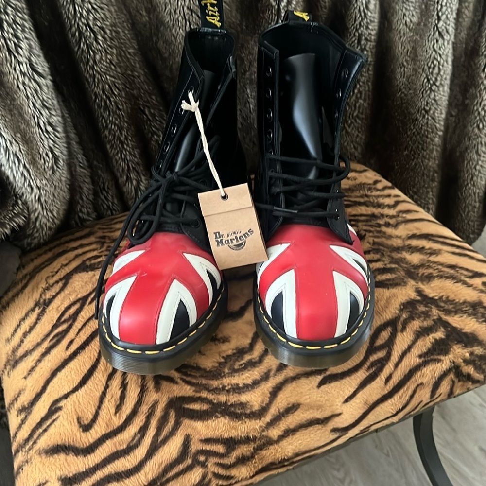 Doc Martens Red and White Union Jack Boots